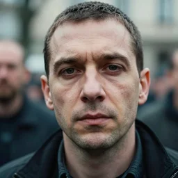 ultra realistic photo of a right wing extremist, film, perfect face, in the style of a candid photo