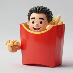 “Pete Davidson as a Happy Meal Toy, toy photography, closeup, detailed, 4k, good condition”