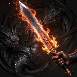 hand brandishing flaming sword in air, marvel comics, dark, intricate, highly detailed, smooth, artstation, digital illustration, ruan jia, mandy jurgens, rutkowski