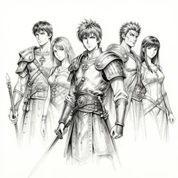 beautiful ink sketch, a fantasy three kingdoms ming spqr rome ilya kuvshinov, wlop, krenz kushart, boris vallejo, ayami kojima and ayami kojima