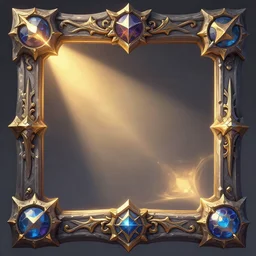 filigree frame, elven, magic, hearthstone, artstation, volumetric light from jeremy lipkin and michael garmash, craig mullins, artgerm, unreal engine