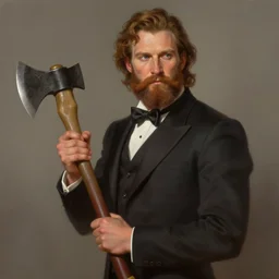 will ferrel, cinematic, with a beard holding an axe, elegant, highly detailed, digital painting, artstation, smooth, hard focus, illustration, art by jessica rossier and and brian froud