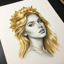 realistic tattoo designs drawn on paper, golden, delicate, hyper realism, 1 4 5 0, ink, ultra realistic, 8 k