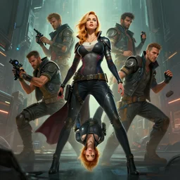 symmetrical - photo!! low - angle!! painting of christina - hendricks!!! in cyberpunk 2 0 7 7, action - pose, dynamic - pose, full frame photograph, zeiss lens, intricate, elegant, highly detailed, centered, digital painting, artstation, concept art, smooth, sharp focus, illustration, artgerm, tomasz alen kopera, peter mohrbacher, donato giancola, joseph christian leyendecker, wlop, boris vallejo