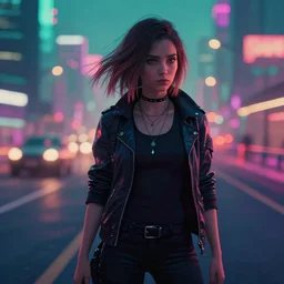 cyberpunk blade runner style. highway. evening scene. len blur background bokeh. art by ismail inceoglu, filip hodas, and pixar.