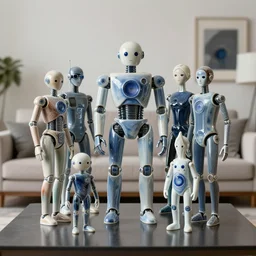 ceramic toy living room of cyberpunk robot family, diorama, dof, zeiss lens, detailed, centered, fashion photoshoot, by, nicoletta ceccoli, mark ryden, lostfish,, artgerm, beeple, zaha hadid, charles and ray eames, shiny, breathtaking, 8 k resolution, extremely detailed, beautiful, artistic, hyper realistic, octane render, - h 8 0 4