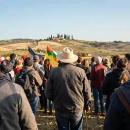 farmer protest in tuscany