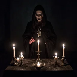 scary hidden camera photo of an illuminati sacrifice
