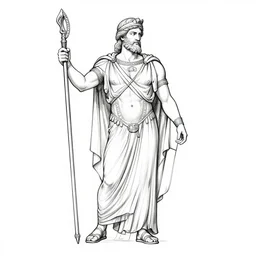 greek god line art