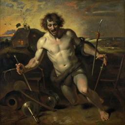 this is hell, oil painting by albrecht altdorfer