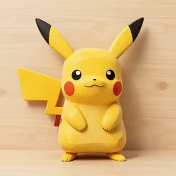 Pikachu made out of Wood
