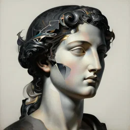 epic concept art. abstract beautiful female face silhouette mixing with black and color liquid fluid. abstract sculpture. art deco swirls. minimalism. 8 k render, realistic, photography, hyper realistic painting. fractured masterpiece, michelangelo, francois boucher, botticelli. matte painting. greg rutkowski, wlop, victo ngai, kandinski
