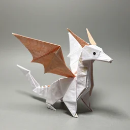 a realistic origami dragon