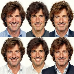 bob ross portraits wit different hair details by bob ross