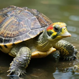 a turtle with a ducks head, high resolution photograph