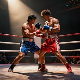 Ryu from street fighter in a boxing ring