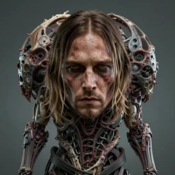 the platonic ideal of jared leto as niander wallace, blade runner 2 0 4 9 and god complex mandelbulb davinci, ego death, detailed, intricate, hyperrealism, intense, scary, decay, art by denis villeneuve and simon stalenhag