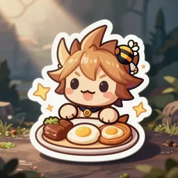 cute miss mascot xerneas xerneas xerneas food sticker art, cronobreaker, beeple game icon