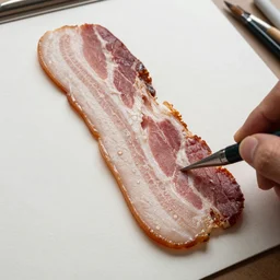 messy painting cloreen bacon skin, artstaion