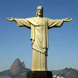 christ the redeemer made out of gold, rio de janeiro