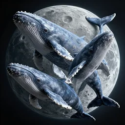 whales on the moon, hyper realism, cinematic, volumetric lighting, epic composition, high detail, octane render, unreal engine, 8 k, concept art, 3 d render, digital art, deviantart artstation, ray tracing, apocalyptic, intricate complexity, extremely detailed, very sharp, art by jason felix by steve argyle by tyler jacobson by peter mohrbacher