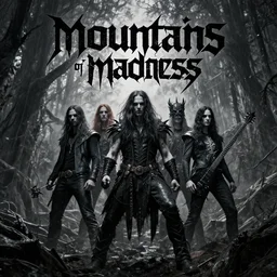 album art for a metal band called'mountains of madness'