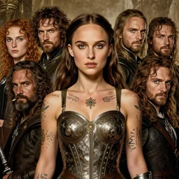 natalie portman, legendary warrior, heroic fighter, lord of the rings, tattoos, decorative ornaments, battle armor, by carl spitzweg, ismail inceoglu, vdragan bibin, hans thoma, greg rutkowski, alexandros pyromallis, perfect face, perfect body, sharply detailed, illustration, centered, rule of thirds, photorealistic shading