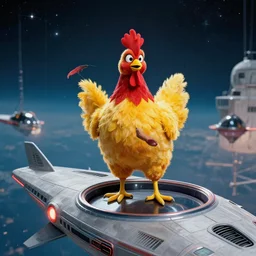 kanye west dancing the funky chicken on spaceship
