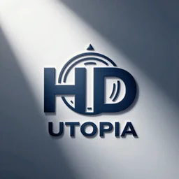 HD, logo of the intergalactic civilization of Utopia, in the style of smart artist