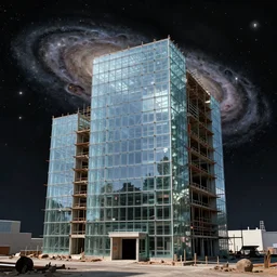 unfinished building by titian, made of glass galactic, archdaily, wallpaper, highly detailed, trending on artstation.