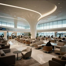 an airport lounge designed by hr giger ( style : 3 5 mm lens camera )