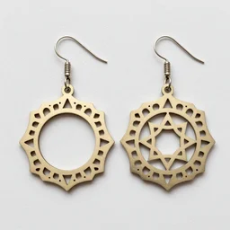 2d lasercut earring designs with a Passover theme, trending on artstation