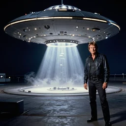 a UFO abducting Willam Shatner