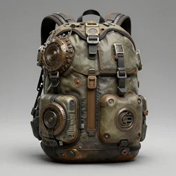 hardmesh retro futurist post - apocalyptic steampunk fallout 7 6 gear backpack, hyper realistic, art gta 5 cover, official fanart behance hd artstation by jesper ejsing, by rhads, makoto shinkai and lois van baarle, ilya kuvshinov, ossdraws, feng zhu and loish and laurie greasley, victo ngai