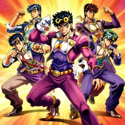 ronald mcdonald team as anime characters attacking full body high detailed pinterest hd crunchyroll anime opening action scene jojo bizarre detailed face