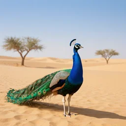 peacock in the desert, laser printed