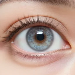 a photo of an eye with three irises