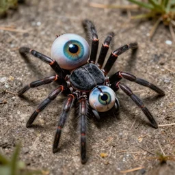 spider made of eyeballs