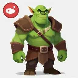 « a portrait of a green orc chief, reddit contest winner, sots art, ilya kuvshinov, 2 d art, parallax »