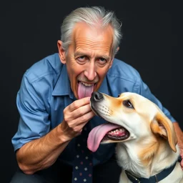 photo of joe biden tongue licking a dogs tongue