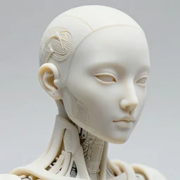 intricate hyper detailed ultra sharp portrait of a beautiful porcelain ivory fair cyberpunk mechanoid, smooth white skin, up close shot, sharp focus, global illumination, radiant light, intricate large black coral flower headdress sponge corals, brackets, mushrooms, puffballs, rhizomorphs head ornaments, alexandre ferra, irakli nadar, octane render, unreal engine, 4 k, ultra hd,