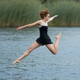 emma watson jumping on water