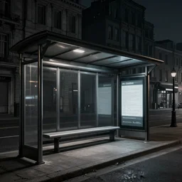 dark city bus stop, by MC Escher, unreal 5, hyperrealistic, octane render, dynamic lighting, very detailed,ArtStation