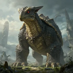 highly detailed elden ring portrait photo of a huge mammalian mumakil - torterra in a scenic dystopian environment, hyperrealistic illustration by william didier - pouget