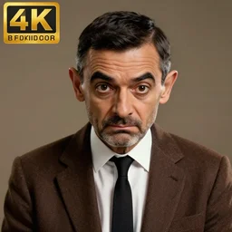 a photograph of Mr. Bean Sad, Sad mood, hyper realistic, digital art, 4k, detailed, concept art