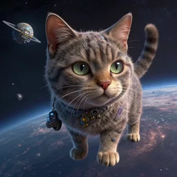 cat in space, unreal engine, digital, artstation, detailed intricate illustration, heavenly atmosphere, digital art, overdetailed art, concept art, complementing colors, trending on artstation, cgstudio, the most beautiful image ever created, dramatic, subtle, details, award winning artwork, beautiful scenery