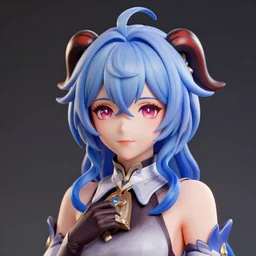 3 d model. genshin impact, ganyu, very beautiful face, ultradetailed face, ultrarealistic, sharp focus, octane rendered, lumen technology, unreal engine 5, ray tracing, rtx reflections, film still
