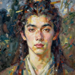 an intricate portrait painting of a character in a scenic environment, texture by nobuhiko obayashi
