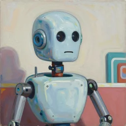 greg manchess portrait painting of a drunk robot, medium shot, asymmetrical, profile picture, organic painting, sunny day, matte painting, bold shapes, hard edges, street art, trending on artstation, by huang guangjian and gil elvgren and sachin teng