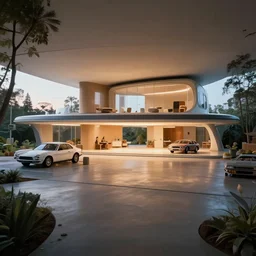 inside view of the jetson's house in the real world, photorealistic, ultra realistic, hyper realistic, cinematic view, wide shot,